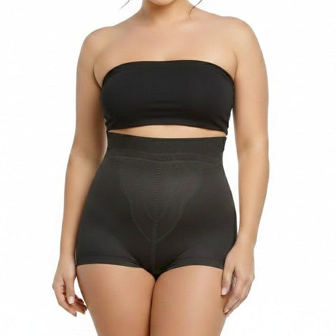 High Waist Panty Brief with Tulip Front Panel | Memory Compression Fabric | Medium Support | Style 6296-5